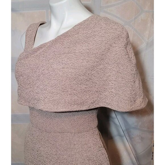 Wai Ming Marta Dress Sz 2 Removable Strap Asymmetrical Textured Pink - Picture 4 of 4